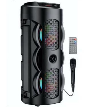 Imagem de Caixa Som Bluetooth Torre Portátil Fm Mp3 Usb Sd Microfone