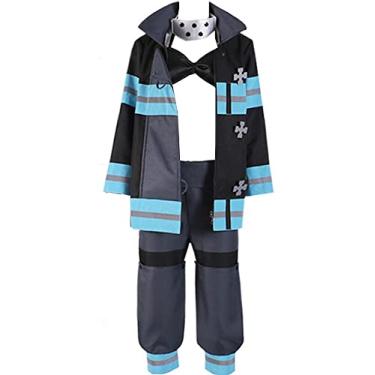 Imagem de Nsoking Anime Fire Force 2nd Cosplay Enen no Shouboutai Tamaki Kotatsu Uniform Suit Halloween Set (Black, XX-Large)