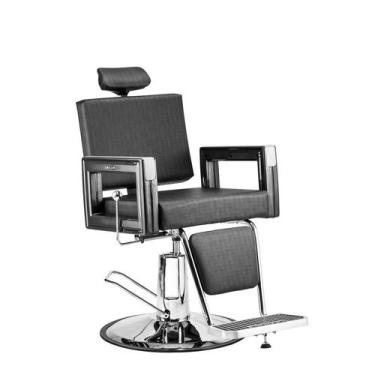 Imagem de Poltrona Cadeira Reclinável Barbeiro Maquiagem Salão Dompel - Preto Ba