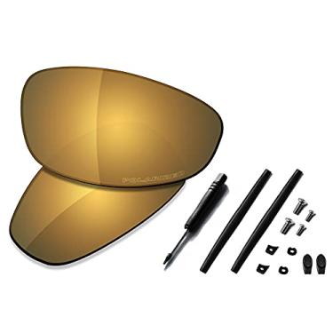 Imagem de SAUCER Lentes de reposição premium e kits de borracha para óculos de sol Oakley Juliet High Defense - Bronze Dourado polarizado