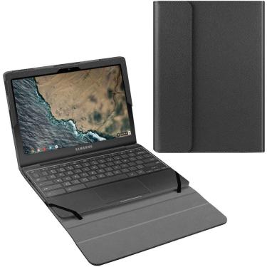 Imagem de Estojo de portfólio Fintie para 11,6" Samsung Chromebook 4 XE310XBA - Capa de livro de Couro  compatível com Samsung Chromebook 3  &  2 -  Preto