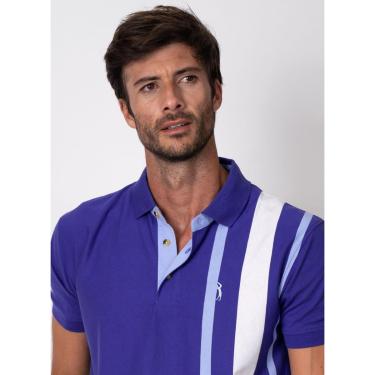 Imagem de Camisa Polo Aleatory Listrada Special Azul-Masculino