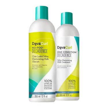 Imagem de Kit Deva Curls Decadence Shampoo No-Poo 355ml, Condicionador One Condition 355ml
