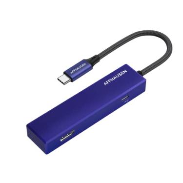 Imagem de AFFHAUSEN Adaptador de vídeo multiportas HM02 USB C 3 em 1, com porta de dados USB-A de 5 Gbps, entrega de energia USB-C 100W, HDMI UHD 4K @ 60Hz - Ideal para iPhone 15, iPad Pro, MacBook Pro, XPS,
