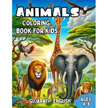 Imagem de Gujarati - English Animals Coloring Book for Kids Ages 4-8: Bilingual Coloring Book with English Translations Color and Learn Gujarati For Beginners Great Gift for Boys & Girls: 6