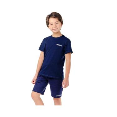 Imagem de Camiseta T-Shirt Azul Marinho Basica de Malha Essentials - Oliver (BR, Idade, 6 Anos, Regular, Azul)