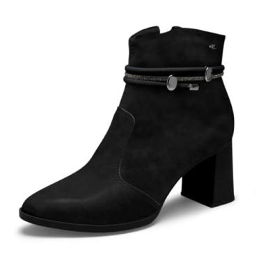 Imagem de Bota Feminina Casual Salto Bloco Alto Cano Baixo com Strass Dakota G9901