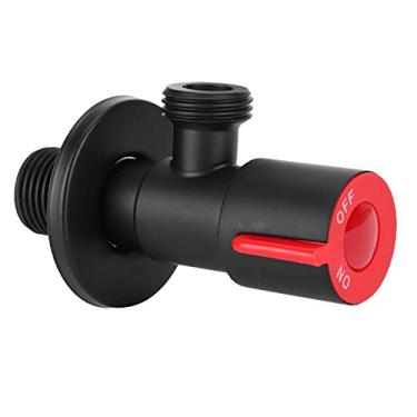 Imagem de 1 peça de válvula angular, válvula de parada de água G 1/2, válvula de desligamento com núcleo de cobre para banheiro, pia de cozinha (vermelha), equipamentos de banheiro e acessórios