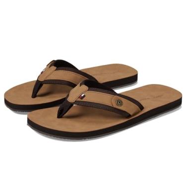 Imagem de Tommy Hilfiger Chinelo masculino Drew Fb, Natural/marrom claro, 38