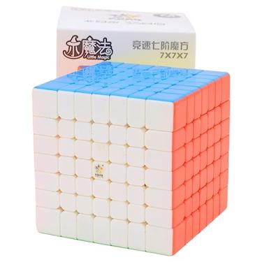 Imagem de Bukefuno Cubo Magnético de Velocidade Yuxin Little Magic 7x7 YuXin Little Magic M 7 x 7 x 7 Cubos Mágicos sem adesivo