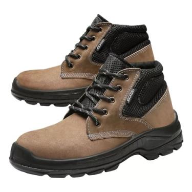 Imagem de Bota Botina Nobuck Epi Bracol Bae Dubai Cor Preto Bico Pvc (Moderno, TITANIUM, BR, Adulto, Numérico, 37)
