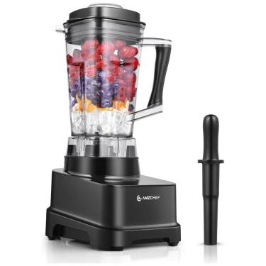 Imagem de Liquidificador Profissional 8 em 1, 2L com Painel LED, Temporizador, 8 Velocidades e Pulso, 110V 2000W, Amzchef, Preto