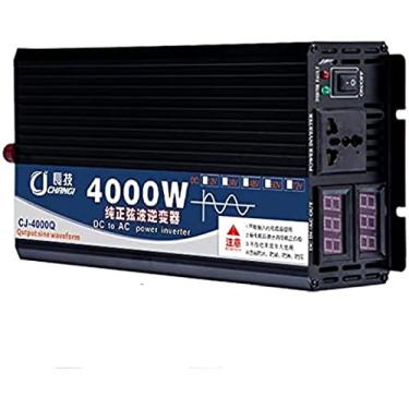 Imagem de Inversor de energia 3000w 4000w 5000w Inversor de onda senoidal pura DC 12v 24v 48v 60v para AC 110v-220v Inversor de energia para carro doméstico Inversor de carro com display digital duplo