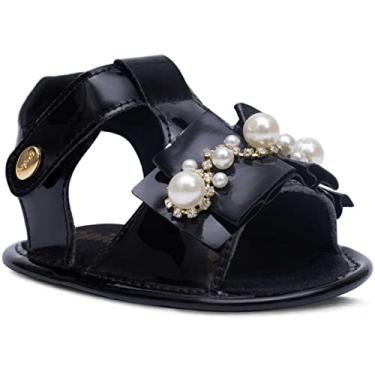 Imagem de Sandália Bebê Feminina Infantil Sapatilha Leve E Macio 01.16 (Preto, BR, Bebê, Alfa, M)