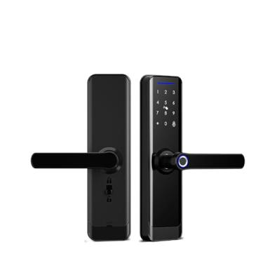 Imagem de Fechadura Digital Inteligente Wi-Fi de embutir com abertura biométrica, por senha, cartão ou chave manual - AVATTO