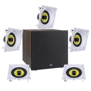 Imagem de Kit 5.1 JBL 3 cxs CI PLUS 6SA + 2 CI PLUS 6S + Sub 200P
