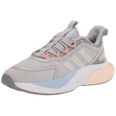 Imagem de adidas Tênis de Corrida Feminino Alphabounce+, Cinza/Cinza/Azul Dawn, 10