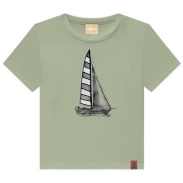 Imagem de Camiseta Infantil Milon Algodão Estampada Cor Verde