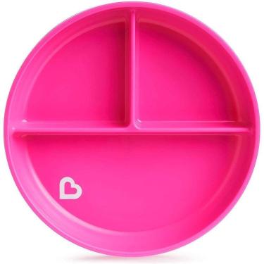 Imagem de Prato Com Ventosa Para Alimentação Do Bebê Rosa Munchkin