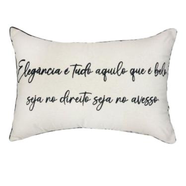 Imagem de Almofada Baguete Sarja C/ Frase 190-03 35X52 Decortextil
