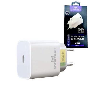 Imagem de Carregador De Tomada Tipo C 20W Usb C PD Power Deliver Turbo - maketec