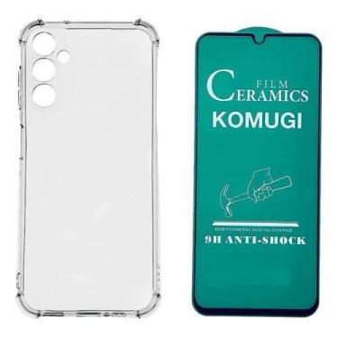 Imagem de Kit Capa Transparente + Película de Cerâmica para Galaxy M14 - HUANG