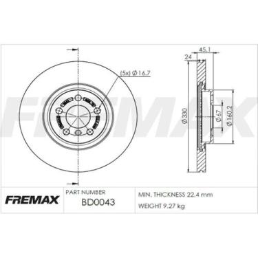 Imagem de Par Disco Freio Dianteiro X2 2018 a 2021 Fremax BD0043