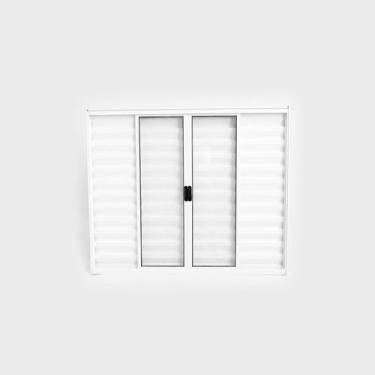 Imagem de Janela de Alumínio Veneziana 6 Folhas 120x150cm Plus Lux Esquadrias
