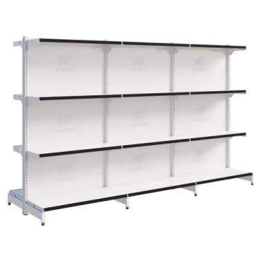 Imagem de Gôndola De Centro Para Mercado 1 Inicial E 2 Continuações 1,37m Bandej