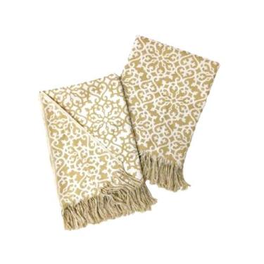 Imagem de Kit 2 Mantas Poltrona Xale para Sofá e Cama Grande Decoração Luxuosa 1