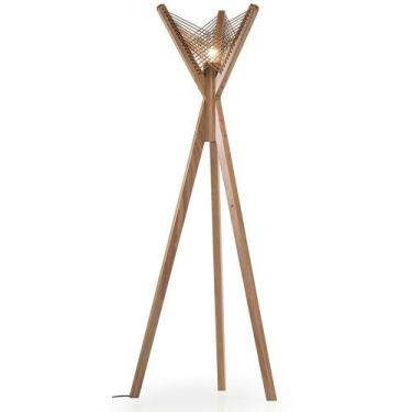 Imagem de Luminária Fulô Ozki 153 cm (Altura) Madeira Eucalipto Cedro Corda Cour
