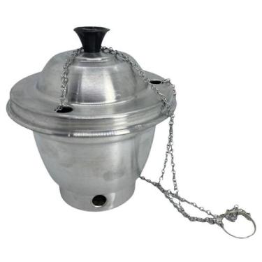 Imagem de Turíbulo Para Defumação Médio Em Alumínio E Corrente 14 Cm - Bialluz P