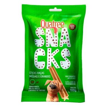 Imagem de Snack Quatree Sticks Para Cães Raças Médias e Grandes Menta  100g