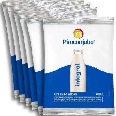Imagem de Pack 6 unidades Leite em Pó Integral Piracanjuba 400g - Kit com 6x400g