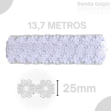 Imagem de Renda Guipír Branca - 25Mm Rolo Com 13,7 Metros - Chl207 - Nybc