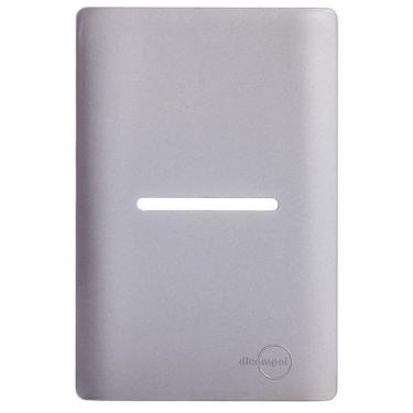 Imagem de Placa Novara Aco 4x2 1 Interruptor Horizontal - DICOMPEL, AÇO