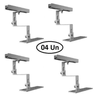 Imagem de Estrutura Suporte Fixador Placa Painel Solar Alumínio E Inox - Perfil 