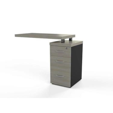 Imagem de Mesa Complemento Com Pé Gaveteiro 03 Gavetas PE 40 Pandin Casablanca e