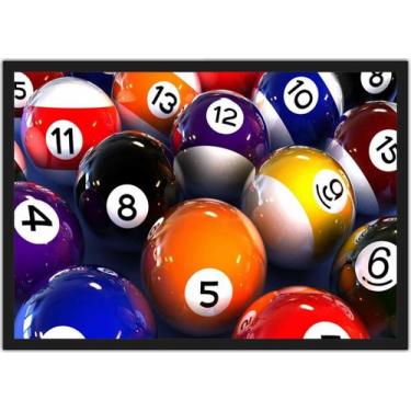 Imagem de Quadro Decorativo Sinuca Bilhar Esportes Decorações Com Moldura - Vita