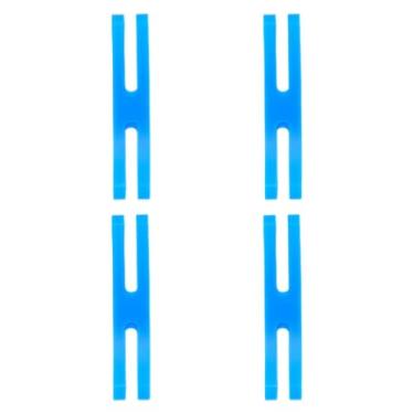 Imagem de Ioensy 4Pcs Silicone Rubber Bands Wrapping Bands Bowl Supplies Plate H Shaped Bands Elastic Straps for Game Box Outdoor Sports Books, Azul