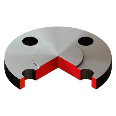 Imagem de Flange cego inox 304/l ansi b16.5 classe 150 rf 4'' - CONEXÕES EM AÇO 