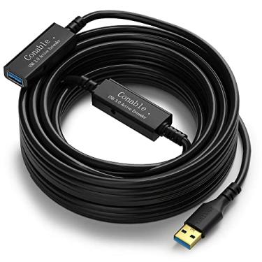 Imagem de Conable Cabo de Extensão Ativo Usb 3.0 de 25 Pés, Longo Usb Tipo A Macho para Cabo Extensor Feminino, 2 Chips Inteligentes de Reforço de Sinal Integrados, Transferência de 5 Gbps, para Impressora, Xbo