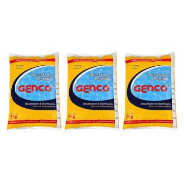 Imagem de 3 Sulfato de Alumínio Decantador Genco 2kg