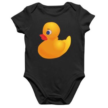 Imagem de Body Bebê Algodão Patinho de Borracha - Foca na Moda, Preto, GG