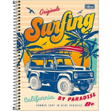 Imagem de Caderno Univ 10M Capa Dura D+ Masculino Surfing 2025 200FL Tilibra