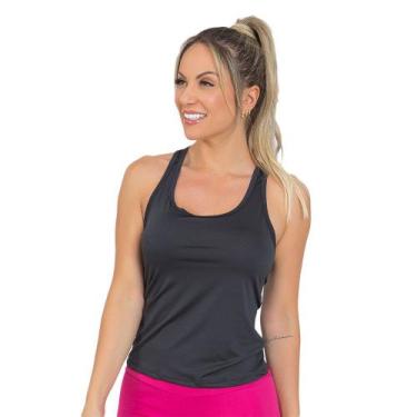 Imagem de Regata Feminina Fitness Nadador Preto - Manalinda, Preto, G