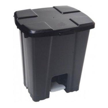 Imagem de Lixeira Plástica 30 Litros Com Pedal Para Condomínio Casa - JSN, Verme