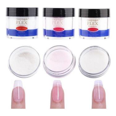 Imagem de Kit 6 Pó Flex Translucent Pink Powder Acrigel 28gm Unhas - OEM, ALEATÓ