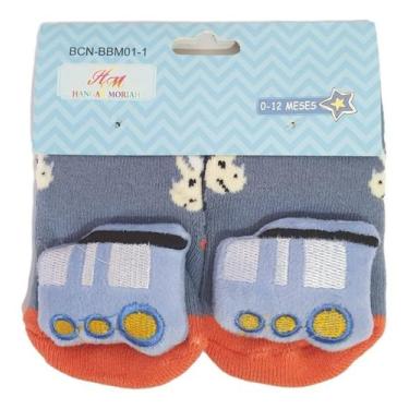 Imagem de Kit 6 Par Meia Sapatinho Bebe Infantil Menina Menino Antiderrapante - 
