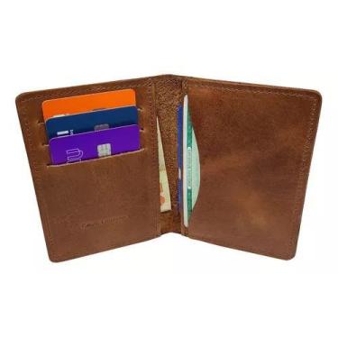 Imagem de Carteira Masculina Porta Documento Cartão RG Em Couro - cosenza, Caram